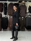 Apoletli Siyah Blazer Ceket
