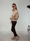 Bej Süet Fermuarlı Ceket  KABAN & MONT & CEKET - Taksim Butik