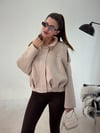 Bej Süet Fermuarlı Ceket  KABAN & MONT & CEKET - Taksim Butik