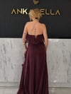 Bordo Angel Straplez Abiye