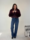 Bordo Kısa Bolero Kürk  KABAN & MONT & CEKET - Taksim Butik