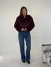 Bordo Kısa Bolero Kürk  KABAN & MONT & CEKET - Taksim Butik