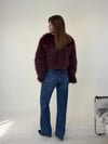 Bordo Kısa Bolero Kürk  KABAN & MONT & CEKET - Taksim Butik