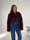 Bordo Kısa Bolero Kürk  KABAN & MONT & CEKET - Taksim Butik