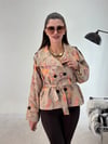 Çiçek Desenli Kısa Trenç TRENÇKOT - Taksim Butik