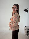 Çiçek Desenli Kısa Trenç TRENÇKOT - Taksim Butik