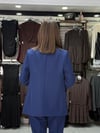 Çizgili Astarlı Lacivert Blazer
