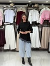Dantel Detay Siyah T-shirt