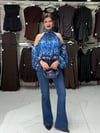 Düet Mavi Şifon Bluz