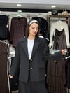 Düğme Detay Siyah Blazer Ceket