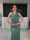Elissa Su Yeşili Balık Abiye