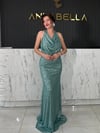 Elissa Su Yeşili Balık Abiye