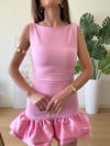 Etek Detay Elbise pembe