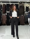 Geniş Paça Siyah Pantolon