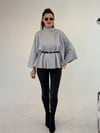 Gri Kemerli Kaşe Panço KABAN & MONT & CEKET - Taksim Butik