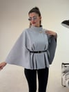 Gri Kemerli Kaşe Panço KABAN & MONT & CEKET - Taksim Butik