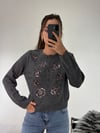 Gri Pul Payetli Yünlü Hırka HIRKA - Taksim Butik