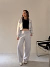 Gri Üç İplik Kapşonlu Crop Ceket KABAN & MONT & CEKET - Taksim Butik