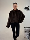 Kahve Bomber Eteği Lastikli Ceket KABAN & MONT & CEKET - Taksim Butik