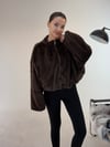 Kahve Bomber Eteği Lastikli Ceket KABAN & MONT & CEKET - Taksim Butik