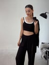 Kahve Çilek Garnili Atletli Parmak Geçmeli Takım TAKIM - Taksim Butik