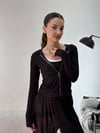Kahve Çilek Garnili Atletli Parmak Geçmeli Takım TAKIM - Taksim Butik