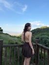 Kahve Keten elbise