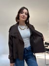 Kahve Kısa Trenç TRENÇKOT - Taksim Butik