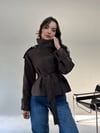 Kahve Kısa Trenç TRENÇKOT - Taksim Butik