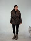 Kahve Kuşaklı Kapitone Mont KABAN & MONT & CEKET - Taksim Butik