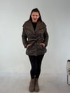 Kahve Kuşaklı Kapitone Mont KABAN & MONT & CEKET - Taksim Butik