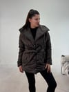 Kahve Kuşaklı Kapitone Mont KABAN & MONT & CEKET - Taksim Butik