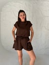 Kahve Sırtı Açık Tulum