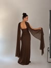 Kahve Star Fularlı Abiye