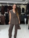 Kahve Yelek Pantolon Takım