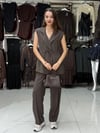 Kahve Yelek Pantolon Takım