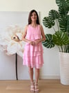 Kat Kat Şifon Elbise Pembe