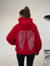 Kırmızı Angel Taşlı Sweat SWEATSHİRT - Taksim Butik