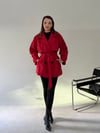 Kırmızı Ara Boy Trençkot TRENÇKOT - Taksim Butik