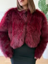 Kısa Bolero Kürk Bordo 