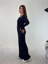 Lacivert Çilek Garnili Atletli Parmak Geçmeli Takım TAKIM - Taksim Butik