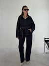 Lacivert Denim Kuşaklı Takım TAKIM - Taksim Butik