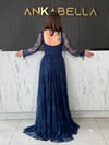 Lacivert Gotik Abiye