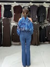 Likralı Denim İspanyol Pantolon