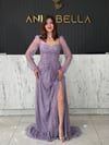 Lila Gotik Abiye