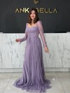 Lila Gotik Abiye