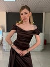 Madonna Yaka Acı Kahve Abiye