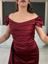 Madonna Yaka Bordo Abiye