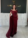 Madonna Yaka Bordo Abiye