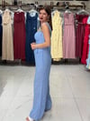 Mavi Korse Bluz Pantolon Takım
